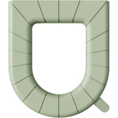 TONYSA Housse de siège de toilette universelle EVA, imperméable, lavable, réutilisable, avec poignée, pour maison, hôtel, enveloppe complète verte, toutes saisons (1/4)