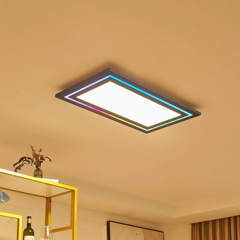 [GEBRAUCHT] B-Ware Lucande Deckenleuchte Lampe Led Leicy Nickel Fernbedienung Rgb Farbwechsel Di130