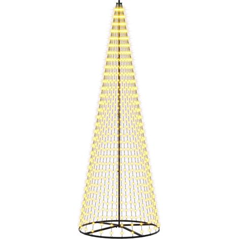 LED Christmas Tree 285 cm 744 LEDs Warm White Steel Black vidaXL (1/5)