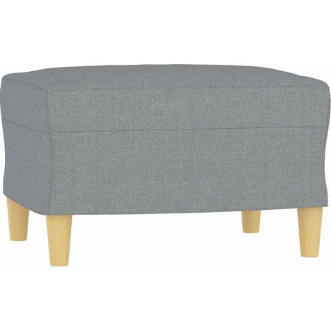 vidaXL Poggiapiedi Grigio Chiaro 60x50x41 cm in Tessuto