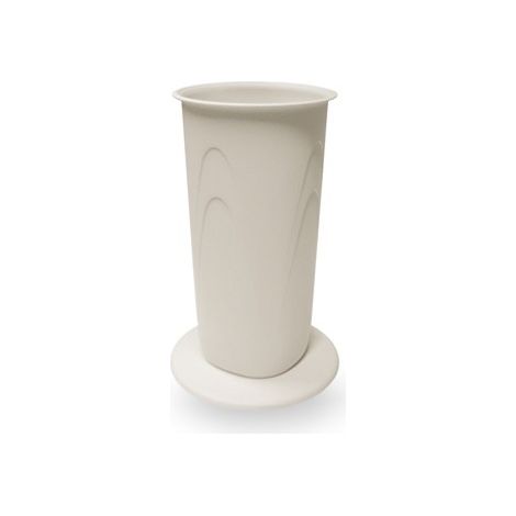 Vaso per fiori lilium con base colore Avorio 17 cm (1/2)