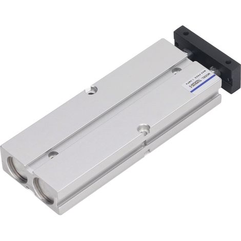Vérin pneumatique double tige aluminium 20mm course 100mm, action compound, cylindre à double effet pour automatisation (1/5)