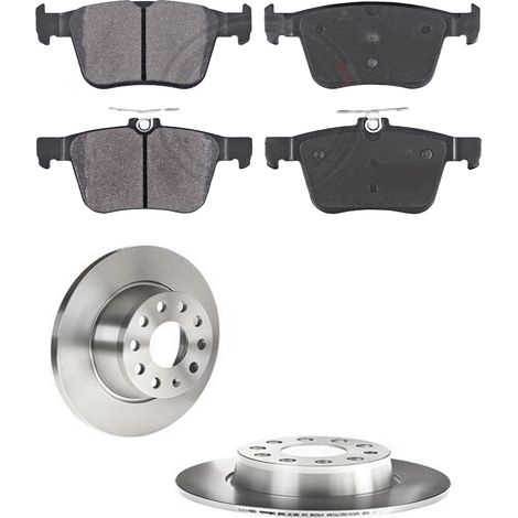 KIT FRENI POSTERIORI compatibile con VW T-ROC CABRIOLET (AC7) - DISCHI + PASTIGLIE OEM: P 85 124 , P 85 125 / 18117 /SOSTITUZIONE DIRETTA/BASSA POLVERE/SILENZIOSO (1/5)