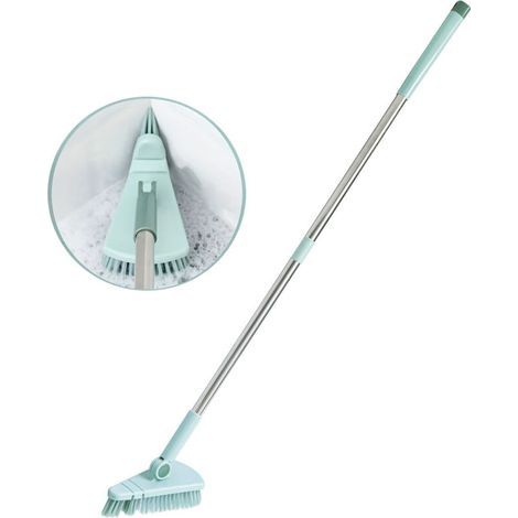 Duschbürste zur Reinigung von Badewannenfliesen, Bodenbürste mit langem Griff, abnehmbare, steife Borsten, 95 cm lang (1/5)
