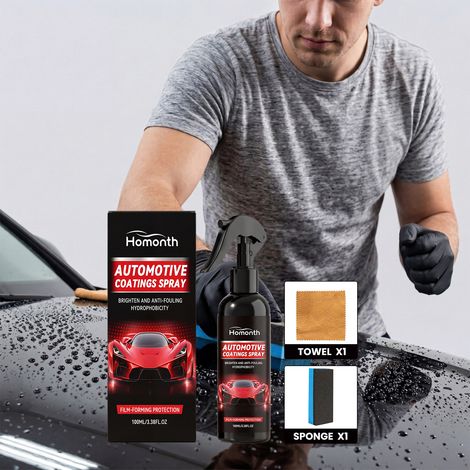 Das Autolack-Spray bietet eine langanhaltende, nicht abblätternde Schutzschicht mit einem glänzenden Finish. Enthält eine 100-ml-Sprühflasche, einen Schwamm und ein Tuch. -- DTEKGAZ (1/5)