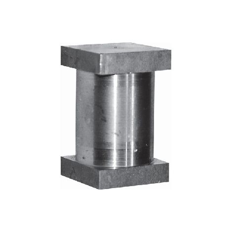 Axe bout de jonction pour gond à collier - Diamètre 34mm largeur platine 35mm - Acier - DECO FER FORGE