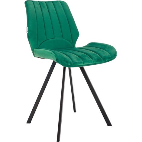 MaxxHome Silla de comedor - Sillas cómodas y modernas para la cocina - Juego de 2 - Color: Verde terciopelo (1/5)