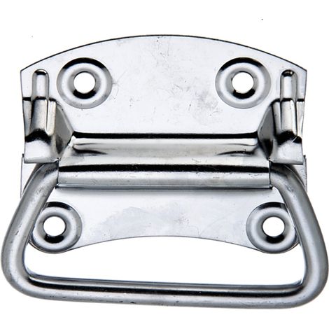 ALBERTS Kistengriff, Edelstahl, Platte BxH 92x80 mm, Tiefe 12 mm (1/5)