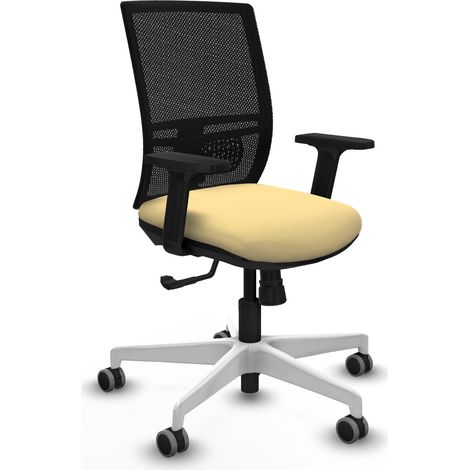 Chaise de bureau piqueras y crespo Yunquera noir maille (1/2)