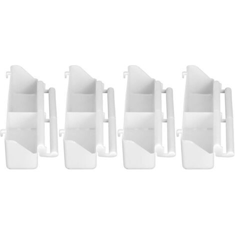 Lot de 4 mangeoires à Oiseaux en Plastique Durable à Suspendre pour perroquets, Pigeons et Autres Oiseaux de Compagnie Blanc (1/4)