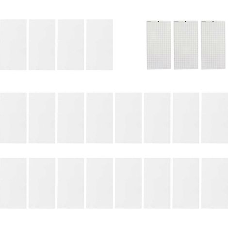 20 feuilles de pochoirs vierges et flexibles en polyester, 3 tapis de découpe transparents pour travaux manuels (1/4)