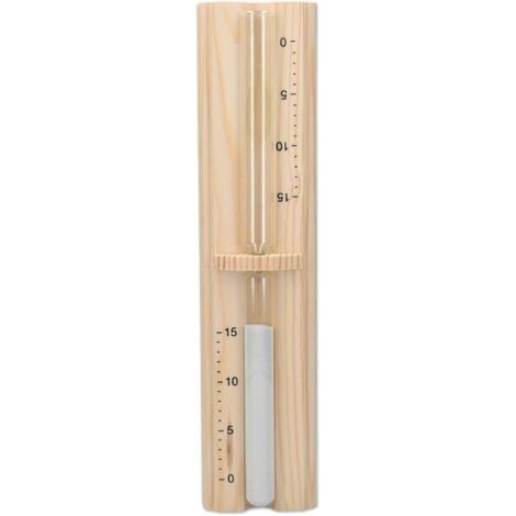 Sablier Sauna - Sablier 15 Minutes en Bois de Pin pour Séance de Sauna Hammam Spa - Accessoire Minuteur Détente Relaxation Bain Vapeur (1/5)