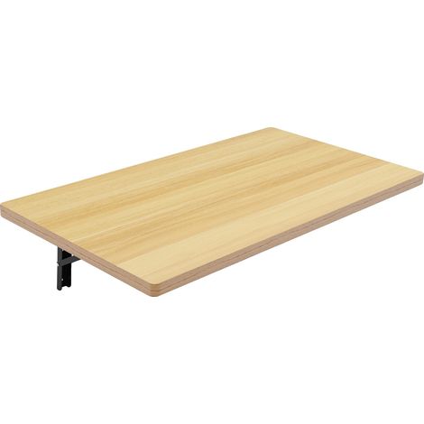 Mesa de trabajo plegable, diseño para montaje en pared, alta capacidad de carga, color madera. (1/2)