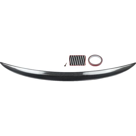 Spoiler trasero para maletero, ABS resistente, fácil instalación, aspecto de fibra de carbono. (1/2)