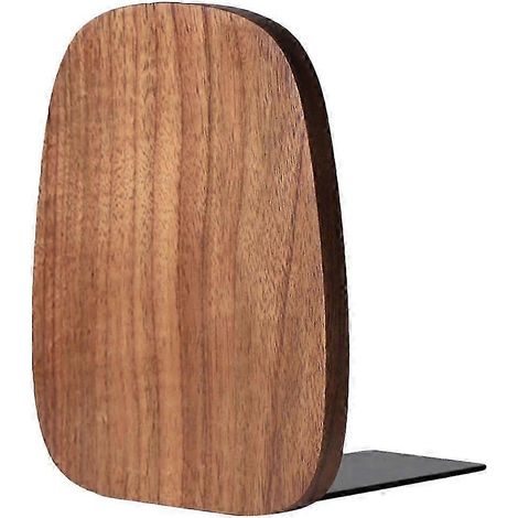 Serre-livres antidérapants en bois pour bureau lot de 2 porte-revues (1/4)