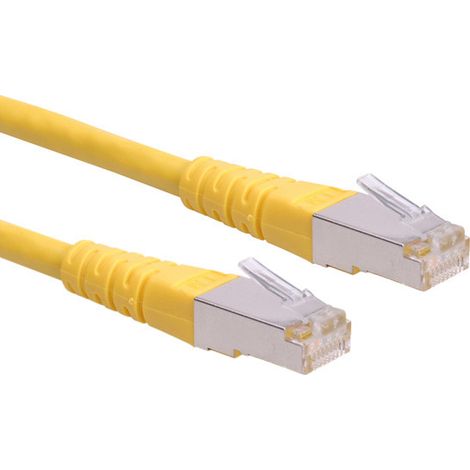 Roline cat6 s/ftp pimf cu ethernet kabel gelb 1m