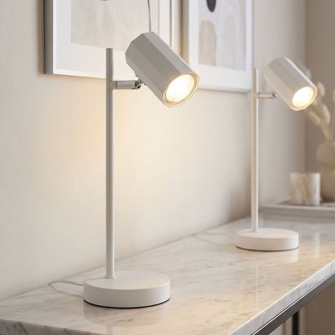 2x Lampada da tavolo Lampada da tavolo Soggiorno Lampada Flessibile Regolabile Bianco H 35 cm (1/5)