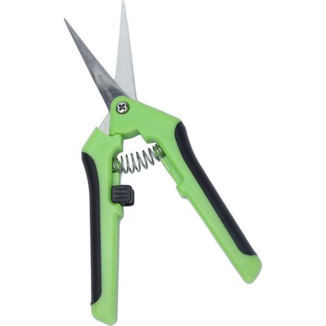 16,5 cm lange, federbelastete Gartenschere, komfortabler, ermüdungsfreier Griff, sichere Klingen, ideal für den Gemüsegarten und zum schonenden Beschneiden. (1/5)