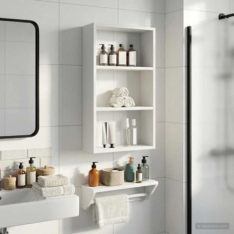 Armario de pared para baño 40 x 14 x 70 cm Madera de ingeniería