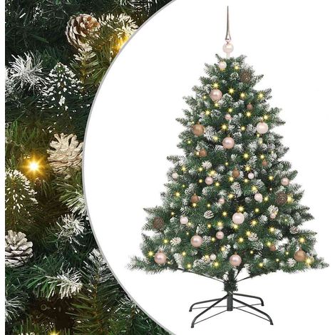 Árbol de Navidad artificial Verde 150 cm PVC, Plástico y Acero vidaXL