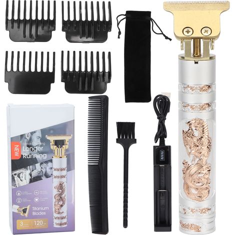 Tondeuse à cheveux électrique pour homme, kit de rasage avec lames abrasives, tondeuse sans fil silencieuse, kit de soin (1/5)