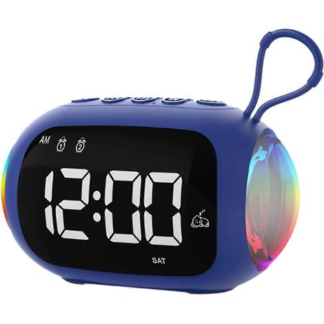 Wecker, FM-Radio, Bluetooth-Lautsprecher, farbige Beleuchtung, Subwoofer, A (1/5)