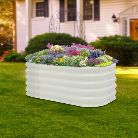 Rostschutz Hochbeet Gartenbeete Boden stehend Hochbeetkasten Metall Pflanzkasten Hochbeet Bausatz für installiert im Gärten oder Höfen anzubauen Gemüse Blumen usw verschiedene Pflanzen 1056043cm (1/5)