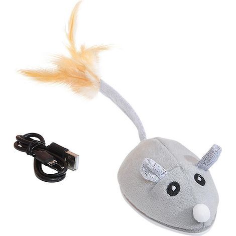 Mobiles Mausspielzeug für Katzen, USB-aufladbar, zum Rattenfangen bei Katzenwelpen und -katzen in der Wohnung (1/4)