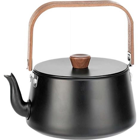 Bouilloire De Camping - 1.1 L - En Alliage D'aluminium - Poignée Antibrûlure Pliable - Pour Randonnée Et Activités En Plein Air (1/5)
