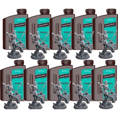 Resina per stampa 3D SUNLU, 10 kg standard, lavabile con acqua. (1/2)