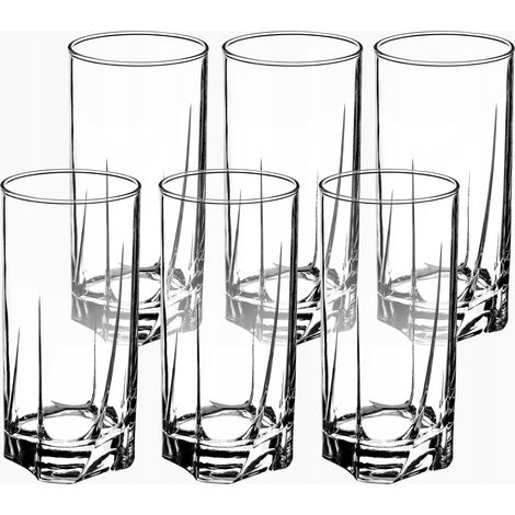 KADAX Trinkgläser aus hochwertigem Glas, 6er Set, Wassergläser, hoch, 380ml