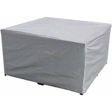 Funda protectora para muebles de jardín 150x150x75 CM, tejido poliéster impermeable, para mesa y sillas de jardín, resistente a los rayos UV, para mesa y sillas de jardín rectangulares