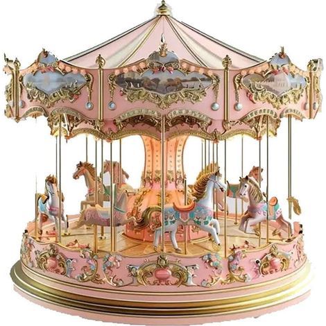 Boîte à musique carrousel pour filles et garçons, boîte à musique chevaux de carrousel joyeux, décoration de Noël animée, compatible