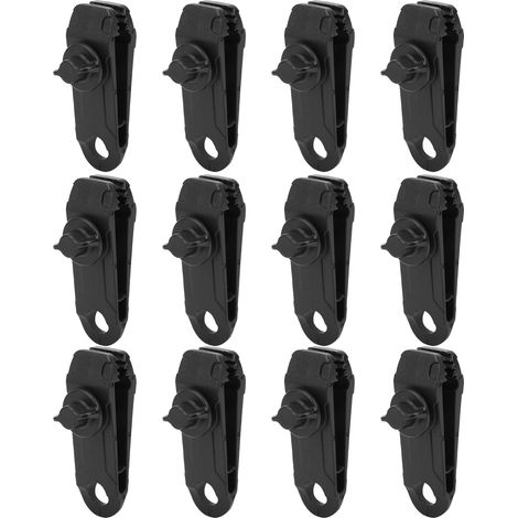 Ensemble de 12 pièces pour tente extérieure, mousqueton coupe-vent avec boucle de fixation, accessoires de camping, taille L (1/5)