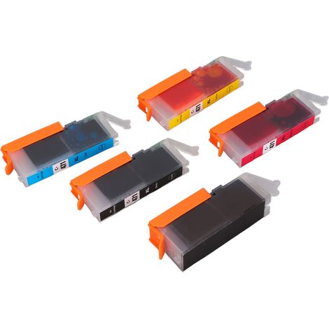 5 Cartouches d'encre ABS Compatibles PIXMA MG5740 MG6840 MG7740 TS5040 TS6040 Lot de 5 Remplacement Haute Qualité (1/5)