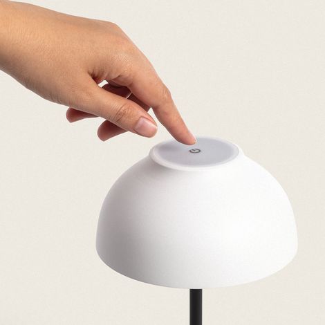 LED-Tischlampe 3W tragbar Außen mit wiederaufladbaren USB-Akku Carlo Weiß / Schwarz (1/5)