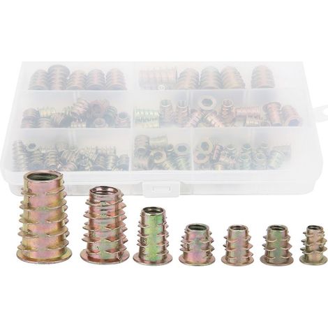 Jeu d'écrous à douille hexagonale, 100 pièces, attaches à vis filetées en boîte M4/M5/M6/M8/M10 (1/5)