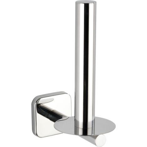 WENKO Stockeur papier toilette mural Mezzano, rangement papier toilette mural, Acier Inox, 7,5x18,5x12,5 cm, Brillant (1/4)