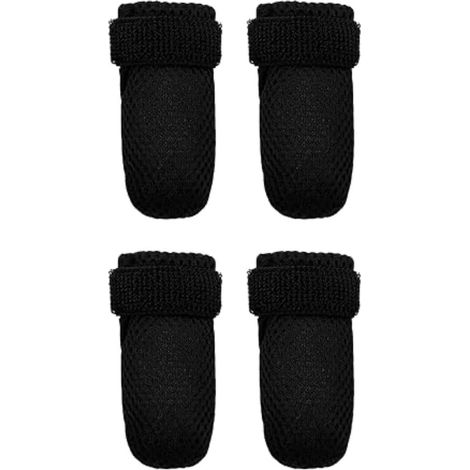 Chaussures anti-griffures pour chat - Taille : M (10 x 4 cm) - Noir - Matière polyester - Protection des pattes - Gants anti-griffures pour chat - Lot de 4 (1/5)