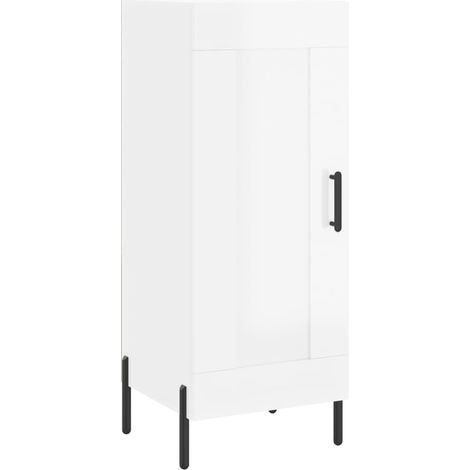 Maison Exclusive - Credenza Bianco Lucido 34,5x34x90 cm in Legno Multistrato