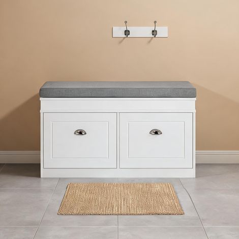 Console blanco en melamina Poliéster y Espuma 104 x 24 x 55 cm (1/5)