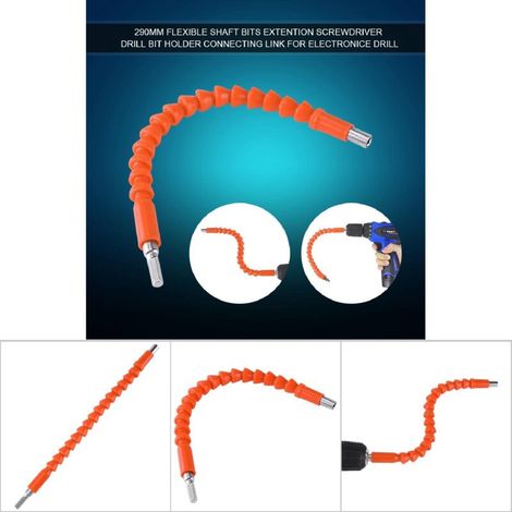 Flexible Schaftbits 1/4" Sechskantschaft-Verlängerung Schraubendreher-Bithalter Verbindungsglied (orange)