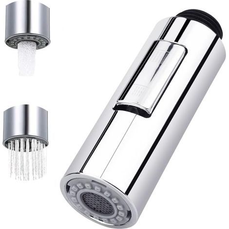 Cabezal rociador extraíble, rociador de grifo de cocina de 2 modos, cabezal de ducha extraíble para cocina, cabezal de ducha de plástico de repuesto para baño y cocina. (1/5)