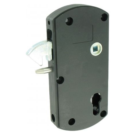 Serrure portail coulissant - crochet - polyamide noir - GB Modulox - TIRARD