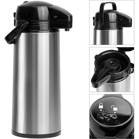 Thermo dossing en acier inoxydable 1,9 L – Excellente isolation – Résistant aux chocs – Bouchon amovible – Poignée ergonomique – Koopman (1/5)