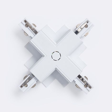 Verbinder Typ X für 3-Phasenstromschiene Unterputz/ Einbau Aluminium Weiß