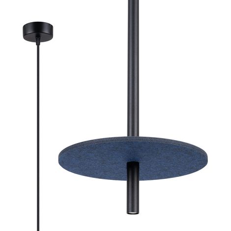 Lámpara colgante Feltro azul marino/negro 30cm Sollux (1/2)