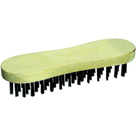 Spazzole In Acciaio A Biscotto Manico Legno Art.10 5 Ranghi Cf.20Pz