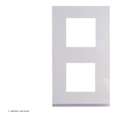 Plaque Gallery plastique Verticales Entraxe 71 mm - 2 postes - Blanc pure - WXP0042