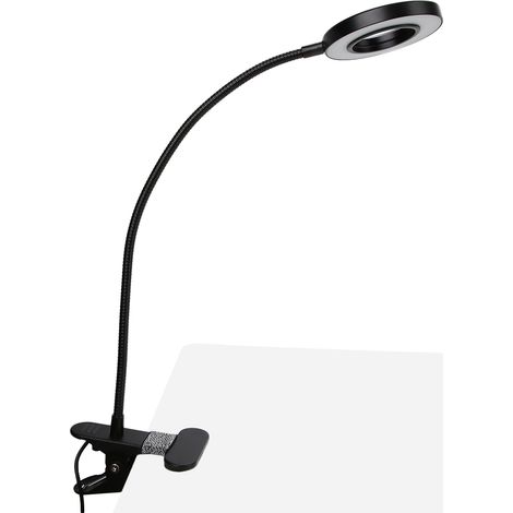 Lumière LED de lecture pour maquillage tatouage, soin des yeux, pose de faux cils et extension ongles, lampe de bureau avec pince USB, éclairage clipable (1/5)